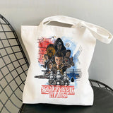 Stranger Things Hellfire Club Handbag Stranger Things Printed Canvas Bag Personalized Creative One Shoulder Student Shopping Bag