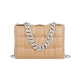 Sling Bags Woven Small Square Bag Summer Portable Women's Bag Chain Shoulder Bag