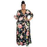 Nina Parker plus Size Dresses Sexy Fashion Floral Dress Beach Dress