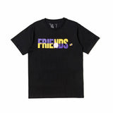 Vlone T Shirts Friends Large V Short Sleeve Loose T-shirt Men and Women Couple Half Sleeve