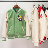 Bone Varsity Jacket Love Leather Sleeve Baseball Uniform Jacket Coat Embroidery