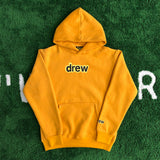 Drew House Smiley Letter Sweater Casual Trend Loose Couple Fleece-Lined Hoodie