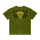 Amiri T Shirt Printed Casual Hip Hop High Street round Neck Short Sleeve T-shirt