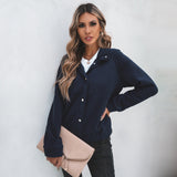 Women Fall Outfits Turtleneck Jacket Women Autumn and Winter Loose-Fitting Short Coat