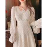 Aesthetic Dress Women's Lace Dress Autumn and Winter Dress