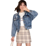 Men Denim Jacket Fall Denim Jacket Women's Loose Retro Jacket