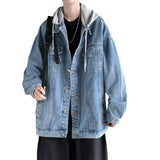Men Denim Jacket Men's Spring and Autumn Loose Jacket Casual Jacket