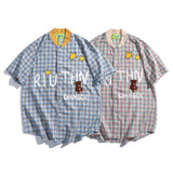 Baggy Baseball Jersey Summer Grid Letter Printing Men Loose Baseball Uniform