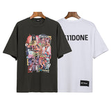 We11 Done T Shirts Letters Badge Printed Oversize Loose Couple