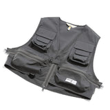 Men Sweater Vest Mechanical Style Solid Color Multi-Pocket Workwear Waistcoat Men's Sleeveless Waistcoat Military Waistcoat Vest