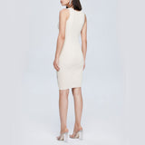 Women Spring Dress Tight Waist V-neck Rhinestone Sleeveless Short Dress