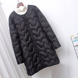 Women Winter Coats Puffer Jacket Down Coat Down Jacket Women's Mid-Length Round Neck White Duck Down Coat