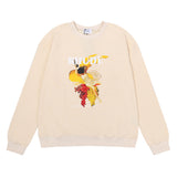 Rhude Hoodie Printed Cotton Terry Hip Hop Men and Women Casual round Neck Sweater
