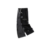 Mens Fall Outfits Five-Pointed Star Multicolor Printing Washed Jeans Straight Wide-Leg Pants