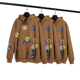 Cactus Flea Market Hoodie Autumn and Winter Printing Fleece Lined Hooded Loose Sweater