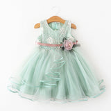 Girl Dress Summer Dress Sleeveless Patchwork Lace Dress