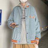 College Jacket Corduroy Baseball Uniform Men Spring and Autumn Personality Coat Jacket Students