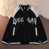 Baby Blue Varsity Jacket Loose Men's and Women's Coats Baseball Uniform Jacket