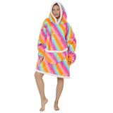 Hoodies Blankets Thickened Warm Pajamas Lazy Clothes Flannel Nightgown