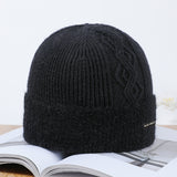 Men Winter Hats Men's Warm Wool Knitted Hat Outdoor Sports Cold Hat