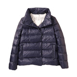 Women Winter Coats Puffer Jacket Down Coat Short Down Feather Liner Women Coat Warm Stand Collar Jacket