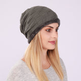 Women Winter Hats Men and Women Sleeve Cap Autumn and Winter Knitting Checkered Month Warm Wool Hat
