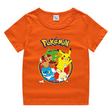 Children Pokemon Pikachu T Shirt Cotton T-shirt Casual Sports Cute