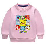 Children Pokemon Pikachu Hoodie Brushed Hoody Thickened Thermal Cotton