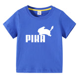 Children Pokemon Pikachu T Shirt Cartoon Short Sleeve T-shirt Cotton Leisure Sports