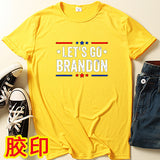 Let'S Go Brandon T Shirt English Letter Pattern Short Sleeve T-Shirt