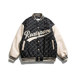 Baby Blue Varsity Jacket Winter Men's Stitching Baseball Collar Cotton-Padded Jacket