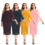 Nina Parker Black Dress plus Size Rhinestone Chiffon Bell Sleeve Dress