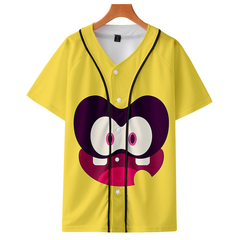 Baggy Baseball Jersey Printed Baseball Uniform Short-Sleeved Shirt Summer Men And Women