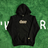 Drew House Smiley Letter Sweater Casual Trend Loose Couple Fleece-Lined Hoodie