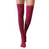 Winter Chunky Cable Thick Knit Thigh High Socks Long Stockings Boot over the Knee Bunching Socks Knitted Socks