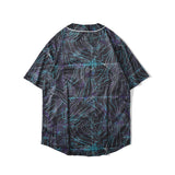 Baggy Baseball Jersey V-neck Vintage Baseball Jacket Men's and Women's Short-Sleeved T-shirt