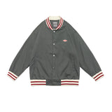 Yellow Varsity Jacket Men's Autumn Coat Campus Striped Stitching Hemline Youth Casual Jacket