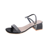 Nude Block Heel Peep Toe Sandals
