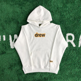 Drew House Smiley Letter Sweater Casual Trend Loose Couple Fleece-Lined Hoodie