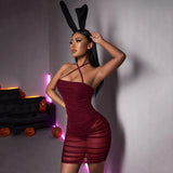 Maddy Euphoria Outfits Straps Tulle Pleated Sexy Dress Spring and Summer