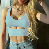 Women Rave Outfits Tops Summer Top Women's plus Size Sexy Hollow out Vest