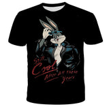 Bugs Bunny Shirt Short Sleeve Printed Casual Loose Sports