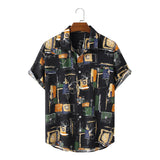Men Hawaii Shirts Shirt Fashion Short Sleeve Men