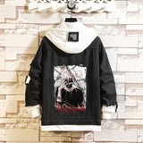 Comic Denim Jacket Men and Women Fashion Fall Winter Cowboy Sweater Coat Top