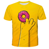 Homer Simpson Shirt Summer Casual Short Sleeve Loose Crew Neck T-shirt