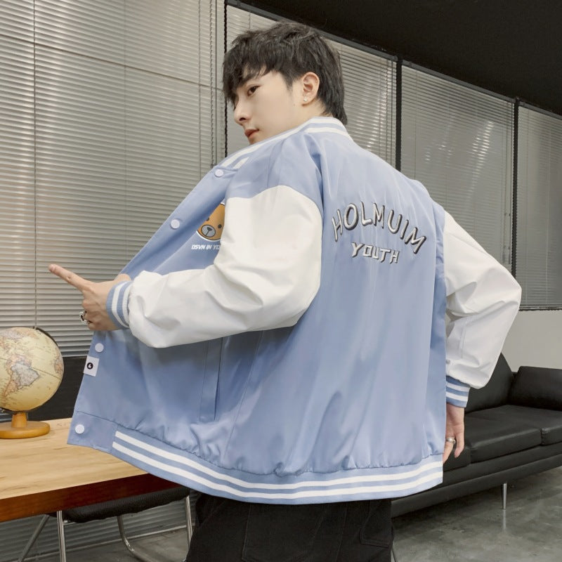 The Bears Varsity Jacket Autumn Bear Baseball Uniform Sports Jacket Male Student Casual Jacket Men