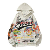 Grafitti Sweatshirts Autumn Winter Sweater Hooded Outerwear Shirt