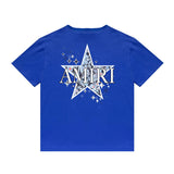 Amiri T Shirt Casual Hip Hop High Street round Neck Short Sleeve T-shirt