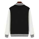 Red Varsity Jacket Colorblock Baseball Uniform Sweater Loose Jacket Contrast Color Coat Overalls