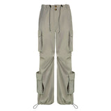Julia Fox Low Rise Trousers Low Waist Loose Wide-Leg Casual Pants Trousers